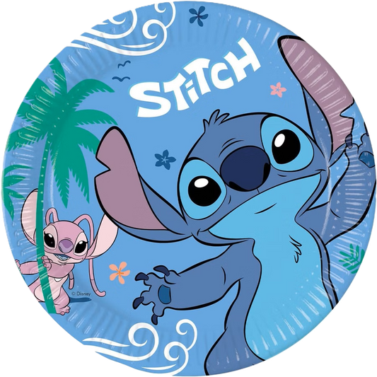 Stitch - 52-teiliges Party Geschirrset mit großen Tellern