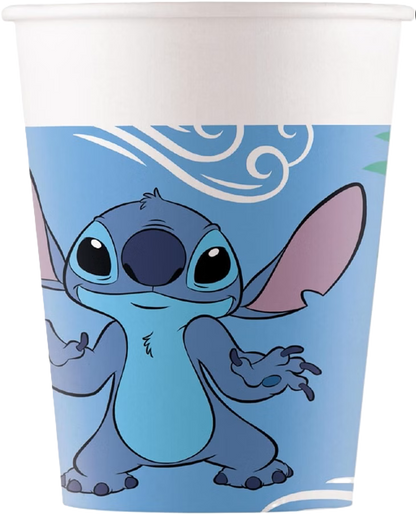 Stitch - 52-teiliges Party Geschirrset mit großen Tellern
